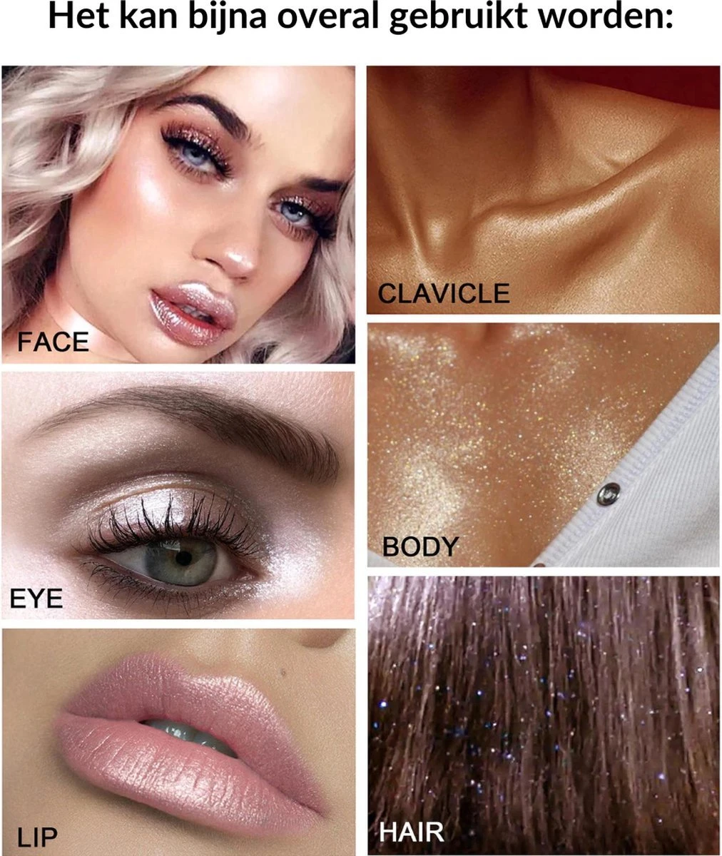 Polvo De Hadas - Highlighter - Glitter - Kleur Goudbruin (Trend) - Afbeelding 2