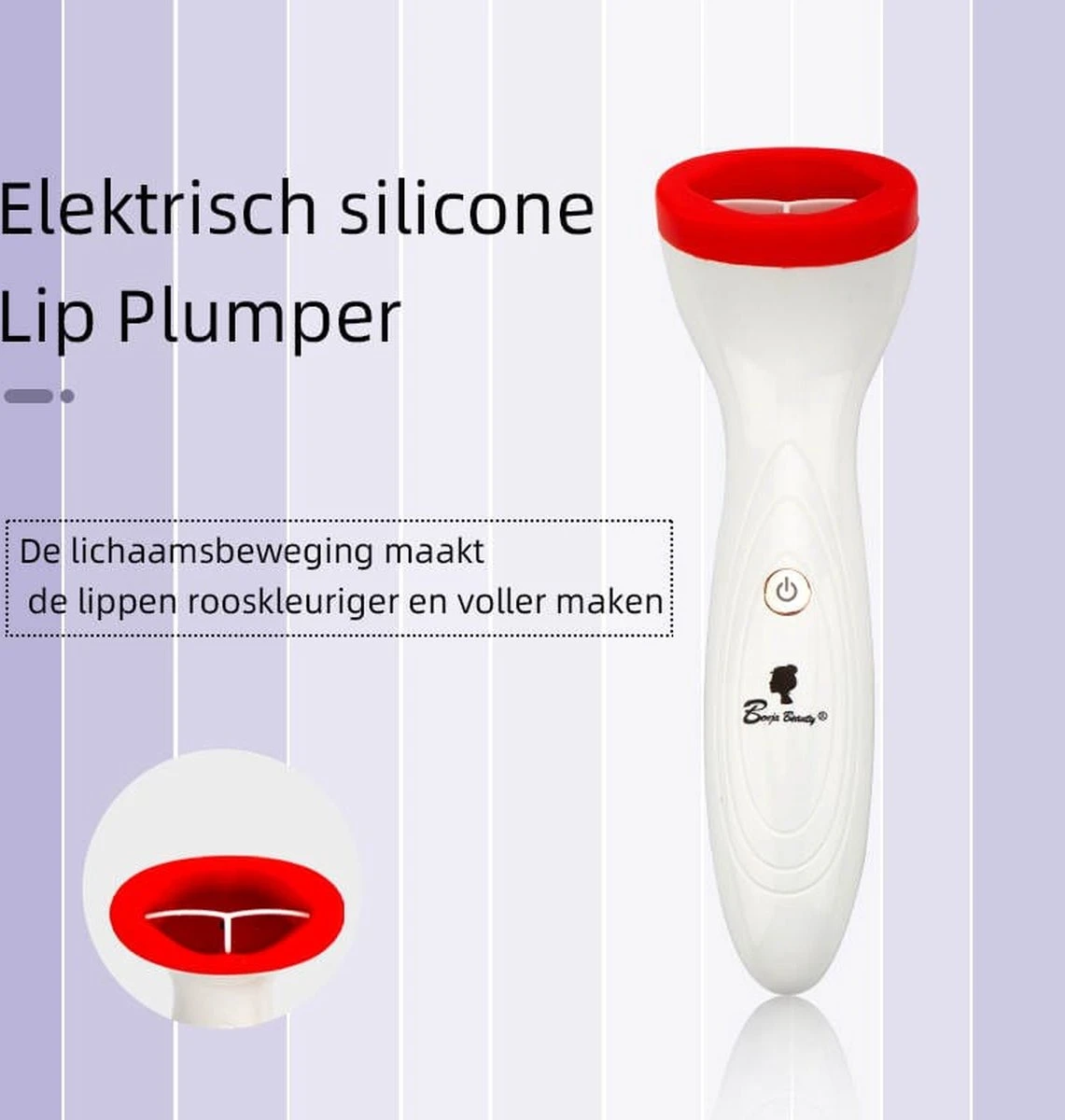 BenjaBeauty Lip Plumper - Lippen - Lipstick - Lippenbalsem - Rood - Wit - Afbeelding 4