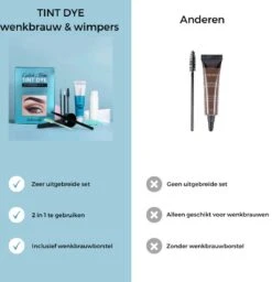 2 In 1 - Henna Wenkbrauwverf En Wimperverf - Zwart - Henna Brows - DIY Henna Brows Kit - Starterspakket Met Vele Extra's - 30 Ml -Make-up Mode Goedkope Winkel 1159x1200 3