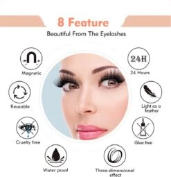 Nepwimpers - Nep Wimpers - Valse Wimpers - Lashes - False Lashes - Magnetische Wimpers - Magnetische Eyeliner - Miami -Make-up Mode Goedkope Winkel 1164x1200 4