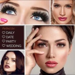 Nepwimpers - Nep Wimpers - Valse Wimpers - Lashes - False Lashes - Magnetische Wimpers - Magnetische Eyeliner - Miami -Make-up Mode Goedkope Winkel 1196x1200 13