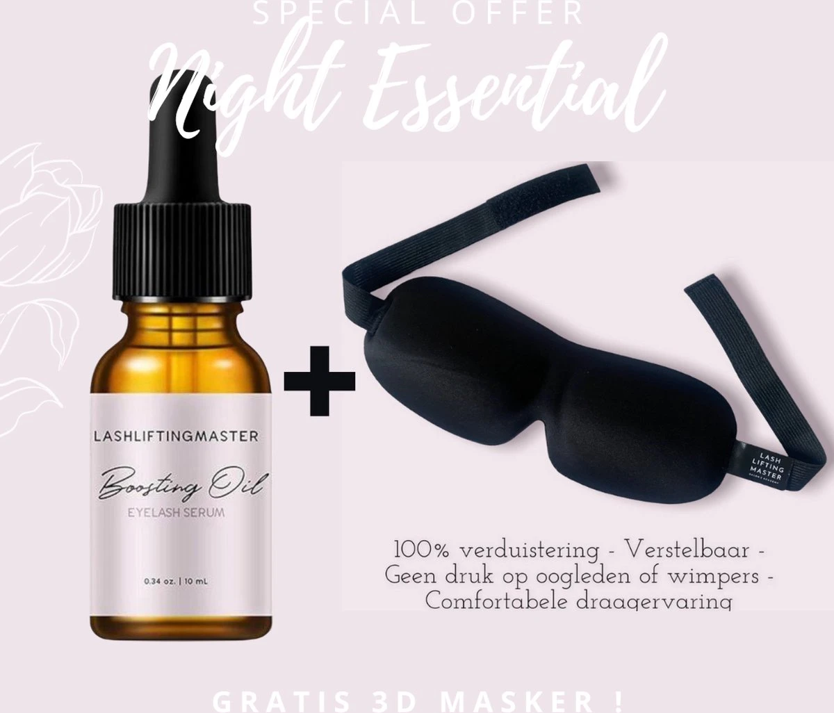 LashLiftingMaster Oil + GRATIS 3D SLAAPMASKER + Boosting Eyelash - Wimper Borstel - Wimper Serum Met Vitamine C En E - Wonderolie - Natuurlijk Sterke Lange Dikke Wimper Groei - Castor Olie - Lashlift - Haarolie - Baardolie 3 LashLiftingMaster Oil + GRATIS 3D SLAAPMASKER + Boosting Eyelash - Wimper Borstel - Wimper Serum Met Vitamine C En E - Wonderolie - Natuurlijk Sterke Lange Dikke Wimper Groei - Castor Olie - Lashlift - Haarolie - Baardolie - Afbeelding 3