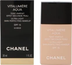 Chanel Vitalumiere Aqua Foundation - 30 Beige - SPF15 - 30 Ml -Make-up Mode Goedkope Winkel 1200x1099