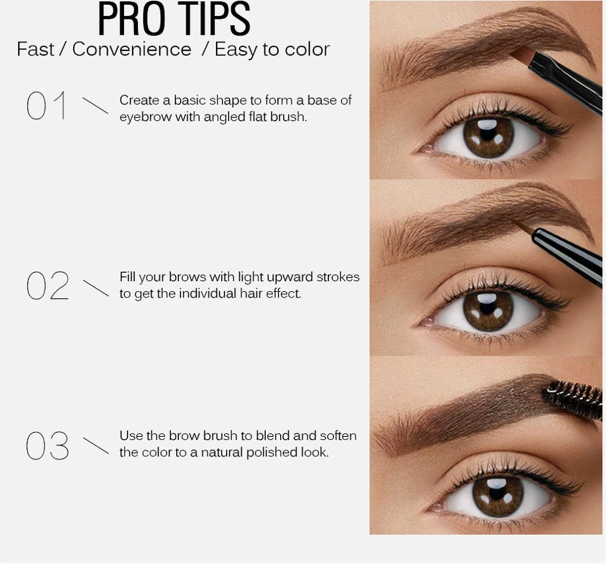 Sace Lady Tattoo Brow Peel-Off Gel - Brow Gel - Wenkbrauw Gel Mascara – Black Brown #03 – Assortiment ‘Het Gemak’ - Afbeelding 3