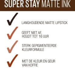 Maybelline SuperStay Matte Ink Lipstick Coffee Collection Limited Edition - 265 Caramel Collector - Nude Lippenstift - 5 Ml 22 Maybelline SuperStay Matte Ink Lipstick Coffee Collection Limited Edition - 265 Caramel Collector - Nude Lippenstift - 5 Ml -Make-up Mode Goedkope Winkel 1200x1135 2