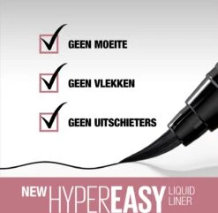Maybelline Hyper Easy Liner Liquid Eyeliner - 800 Knockout Black -Make-up Mode Goedkope Winkel 1200x1170 23