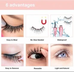 Nepwimpers - Nep Wimpers - Valse Wimpers - Lashes - False Lashes - Magnetische Wimpers - Magnetische Eyeliner - Miami -Make-up Mode Goedkope Winkel 1200x1175 5