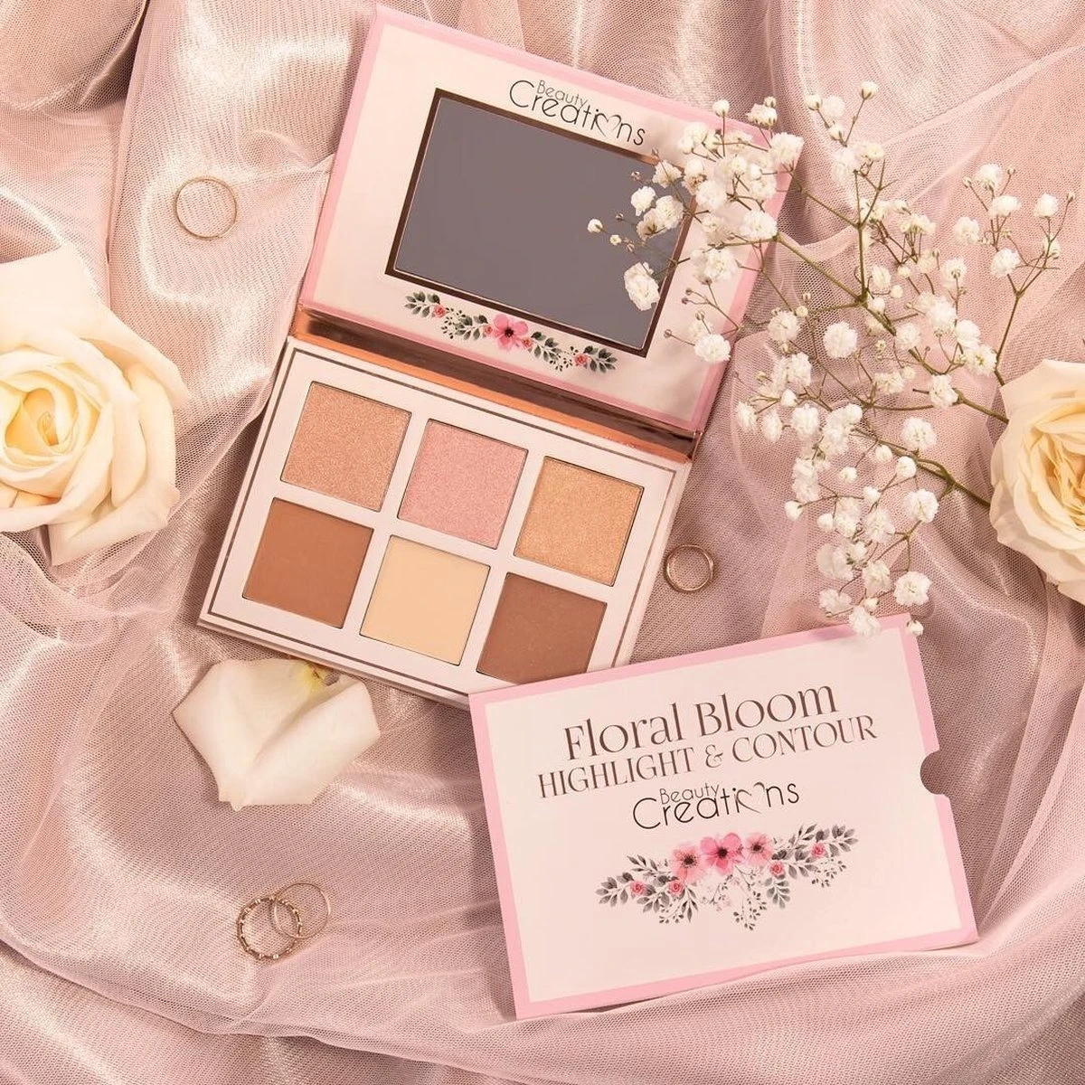Beauty Creations Floral Bloom Highlight & Contour Palette - Afbeelding 3