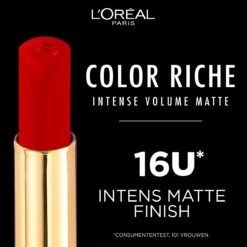 L'Oréal Paris - Color Riche Intense Volume Matte Lipstick- 482 Le Mauve Indomptable - Roze Lippenstift 12 L'Oréal Paris - Color Riche Intense Volume Matte Lipstick- 482 Le Mauve Indomptable - Roze Lippenstift -Make-up Mode Goedkope Winkel 1200x1200 420