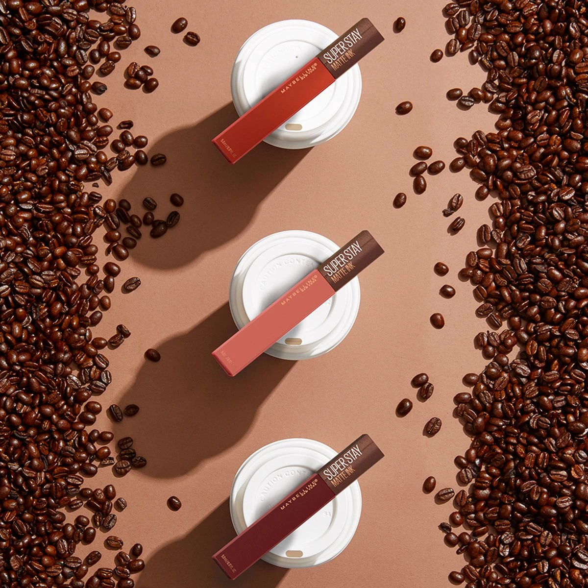 Maybelline SuperStay Matte Ink Lipstick Coffee Collection Limited Edition - 265 Caramel Collector - Nude Lippenstift - 5 Ml 8 Maybelline SuperStay Matte Ink Lipstick Coffee Collection Limited Edition - 265 Caramel Collector - Nude Lippenstift - 5 Ml - Afbeelding 8