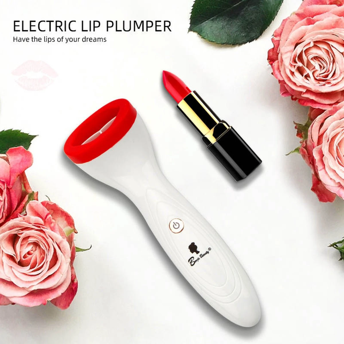 BenjaBeauty Lip Plumper - Lippen - Lipstick - Lippenbalsem - Rood - Wit - Afbeelding 5