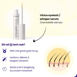 Wimperserum Van Vicius - Eyelash Serum Voor Wimper Groei - Vollere En Langere Wimpers - 5ML -Make-up Mode Goedkope Winkel 1200x1200 643