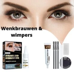 2 In 1 - Henna Wenkbrauwverf En Wimperverf - Bruin - Henna Brows - DIY Henna Brows Kit - Starterspakket -Make-up Mode Goedkope Winkel 1200x1200 702