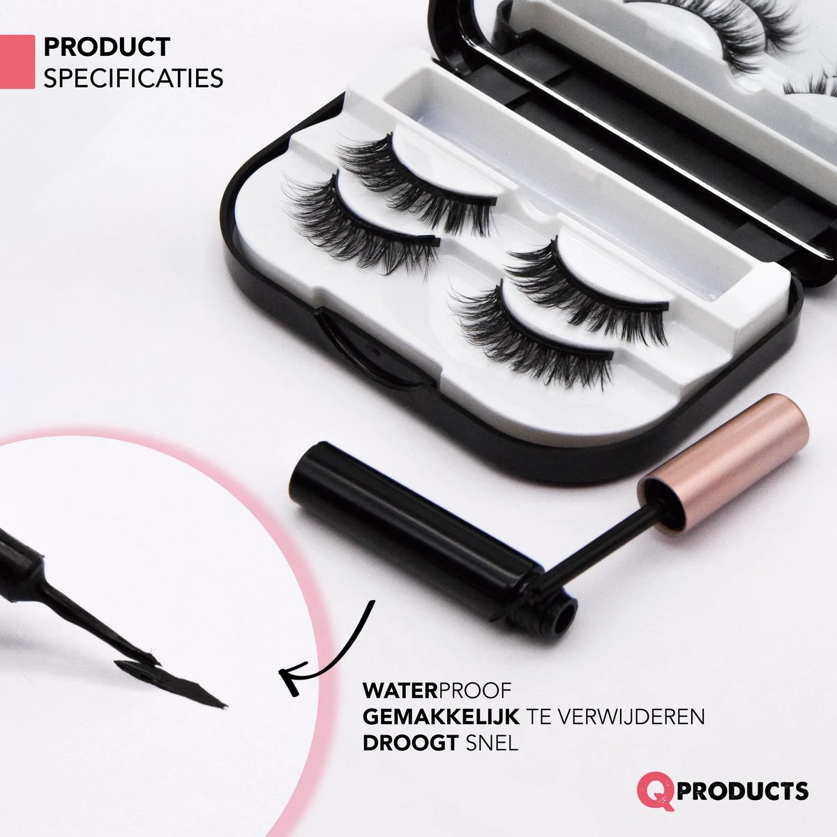 Qproducts Magnetische Wimpers - Nepwimpers - Wimperset Van 10 Wimpers 4 Eyeliners En Pincet - Inclusief Wimper Bewaardoos Met Ingebouwd Spiegeltje - Magneet Wimpers - Magnetic Lashes 5 Qproducts Magnetische Wimpers - Nepwimpers - Wimperset Van 10 Wimpers 4 Eyeliners En Pincet - Inclusief Wimper Bewaardoos Met Ingebouwd Spiegeltje - Magneet Wimpers - Magnetic Lashes - Afbeelding 5