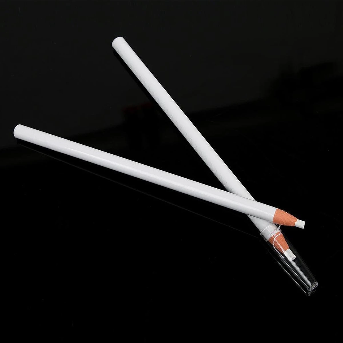 2 Stuks - Voortekenpotlood WIT – PMU – Watervast Wenkbrauw Potlood – Permanente Make-up – PMU Potlood Wit – Stripbaar Wit Voortekenpotlood