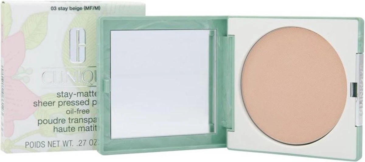 Clinique Stay-Matte Sheer Pressed Powder - 03 Stay Beige - 7,6 G - Afbeelding 4