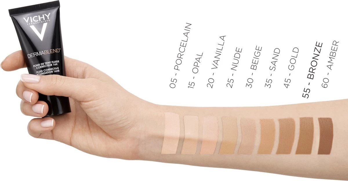 Vichy Dermablend Foundation - Bronze 55 - 30ML - Hoge Dekking - Afbeelding 4