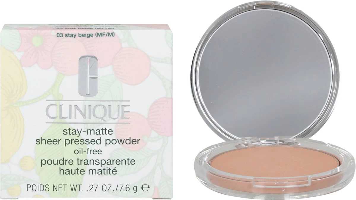 Clinique Stay-Matte Sheer Pressed Powder - 03 Stay Beige - 7,6 G - Afbeelding 6