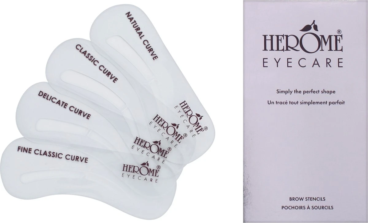 Herome Eye Care Wenkbrauwsjablonen Brow Stencils - Creëer De Perfecte Wenkbrauwen - 4 Stuks