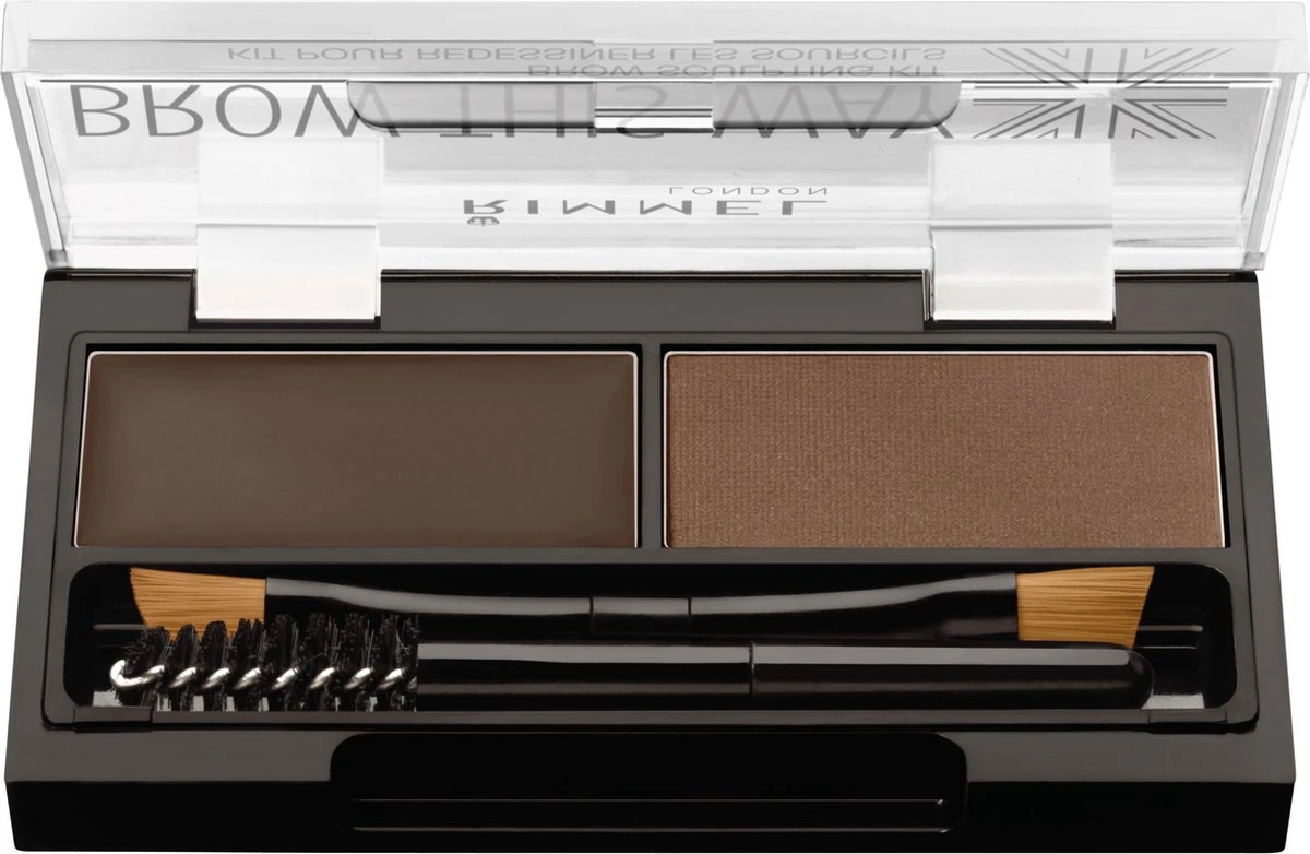 Rimmel London Brow This Way Brow Sculpting Kit - 003 Dark Brown - Afbeelding 2