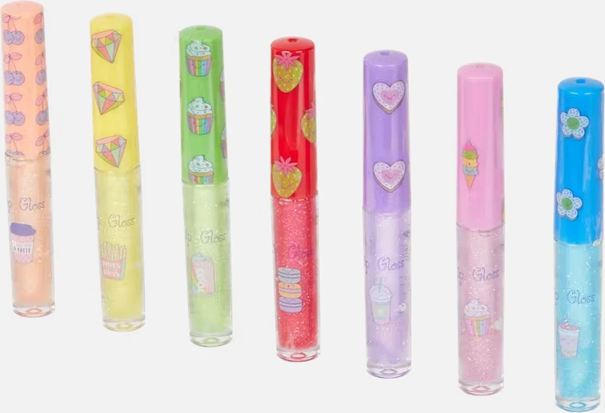 Lipgloss Voor Kinderen - 7 Dagen - Multicolor - Geur & Glitter - Afbeelding 2