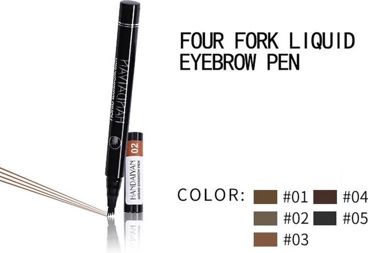 Joya Beauty® Microblading Eyebrow Tattoo Pen | Waterproof Tattoo Wenkbrauw Pen | Wenkbrauwpen | Kleur 3: Chestnut - Afbeelding 4