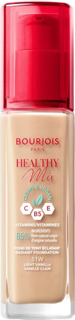 Bourjois Healthy Mix Clean Vegan Foundation 051 Light Vanilla -Make-up Mode Goedkope Winkel 284x1200 1