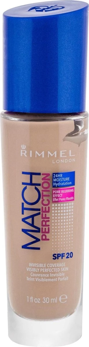 Rimmel London Match Perfection SPF20 Foundation - 010 Light Porcelain - Afbeelding 10