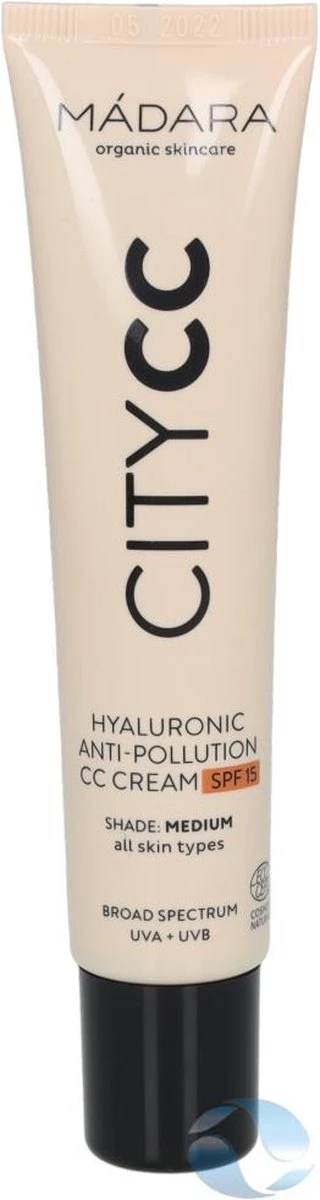 MÁDARA Anti-Pollution CC Cream SPF15 Medium Beige 40ml - Hyaluronzuur -UVA/UVB - Afbeelding 9