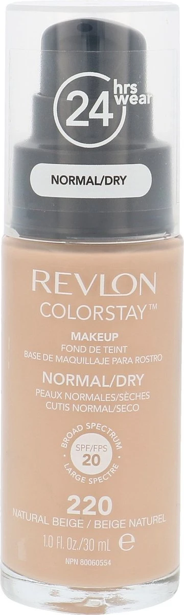Revlon Colorstay Makeup Foundation SPF 20 - 220 Natural Beige - 30 Ml - Foundation - Afbeelding 4