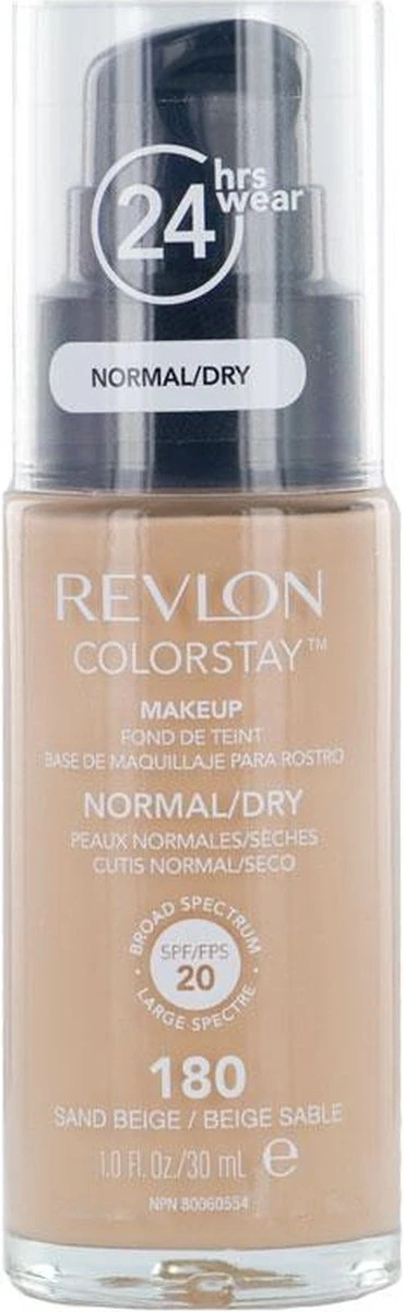 Revlon Colorstay Foundation With Pump Dry Skin - 180 Sand Beige - Afbeelding 2