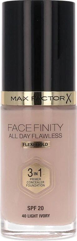 Max Factor Facefinity All Day Flawless 3-in-1 Liquid Foundation - 040 Ivory