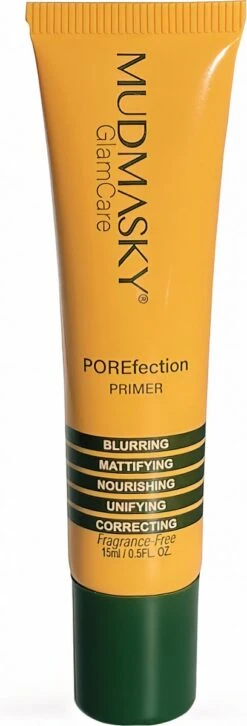 POREfection® Mattifying Face Primer By MUDMASKY® - Gladmakend - Voedend + Matterende Primer - Voorkomt Glans & Matteert De Huid - Poriën Zijn Minder Zichtbaar - Pore Minimizing Primer Make-Up - Langhoudende Make-up