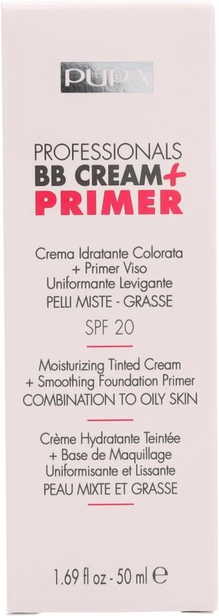 Pupa Milano BB Cream + Primer For Combination To Oily Skin - 001 Nude - Afbeelding 14