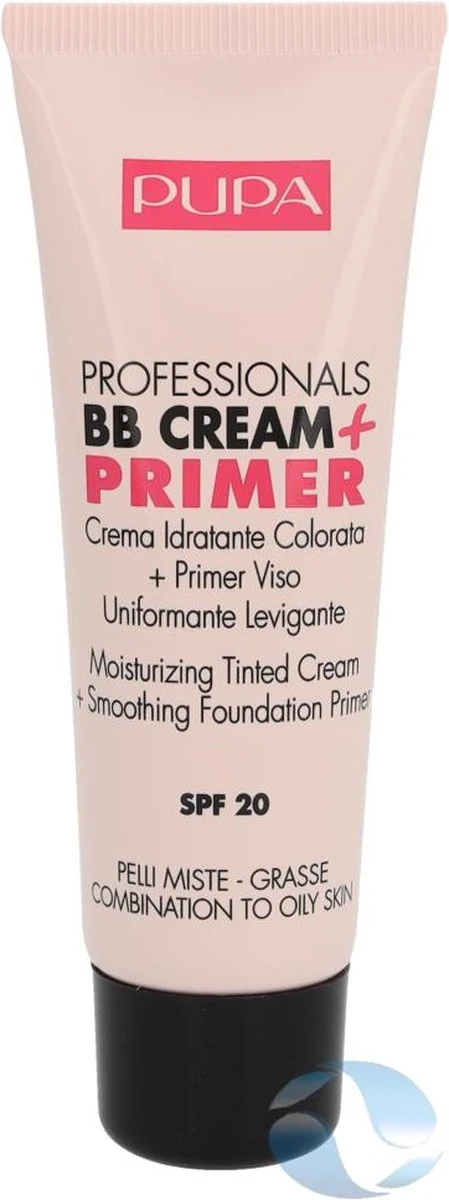 Pupa Milano BB Cream + Primer For Combination To Oily Skin - 001 Nude - Afbeelding 2