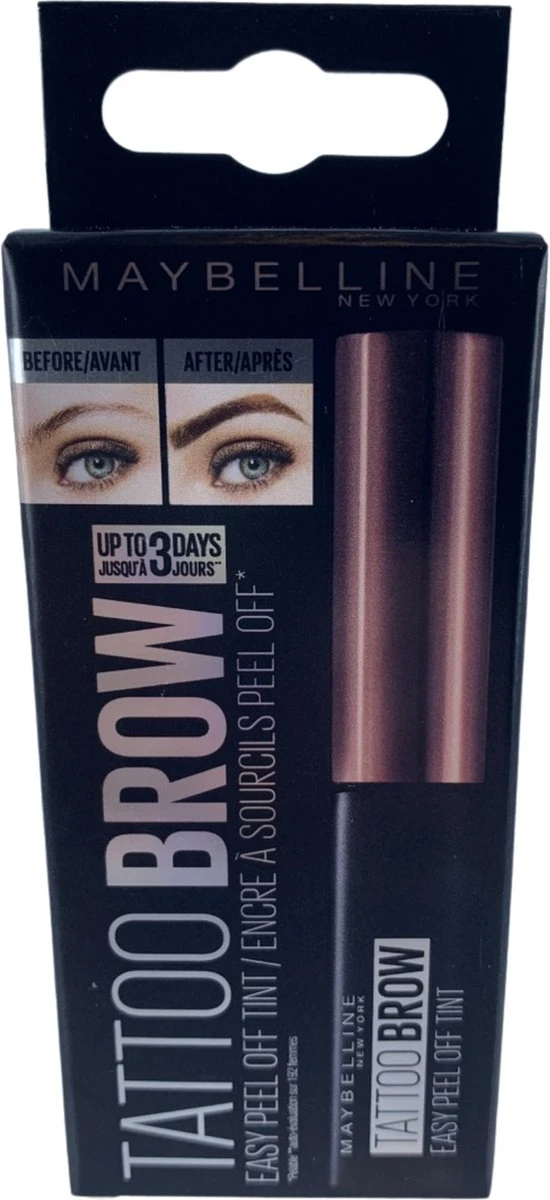 Maybelline Tattoo Brow Peel-Off Wenkbrauwgel - 3 Dark Brown - Bruin - Afbeelding 17