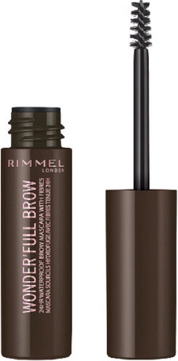 Rimmel London Wonder'full 24 Hour Brow Mascara - Wenkbrauwgel - 003 Dark Brown - Afbeelding 2