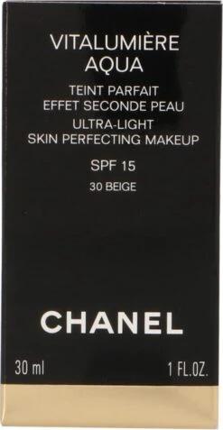 Chanel Vitalumiere Aqua Foundation - 30 Beige - SPF15 - 30 Ml -Make-up Mode Goedkope Winkel 622x1200 1