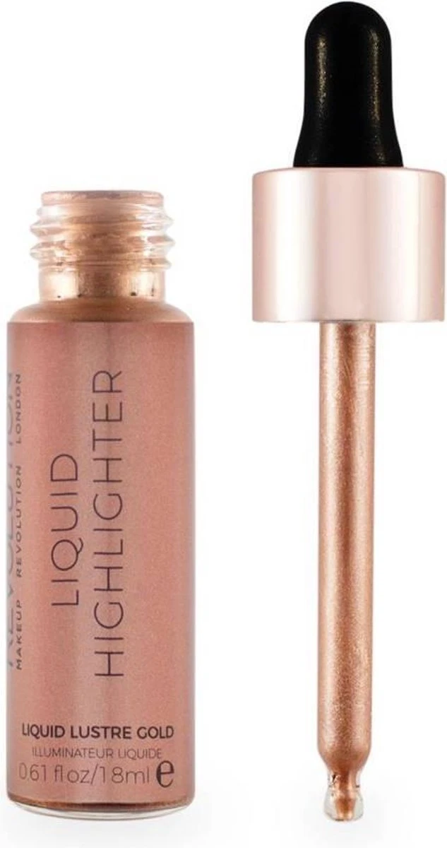 Makeup Revolution - Liquid Highlighter V4 Rozświetlacz W Płynie Lustre Gol 18ml 1 Makeup Revolution - Liquid Highlighter V4 Rozświetlacz W Płynie Lustre Gol 18ml