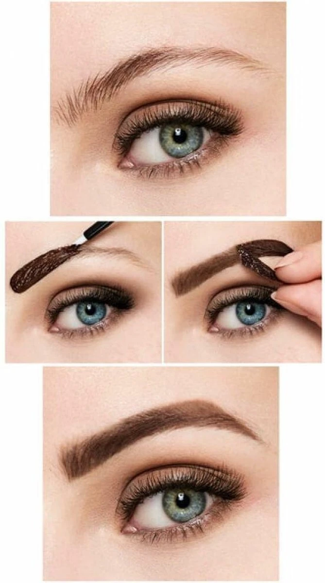 Maybelline Tattoo Brow Peel-Off Wenkbrauwgel - 3 Dark Brown - Bruin - Afbeelding 4