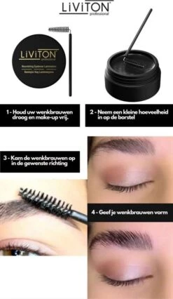 Liviton Eyebrow Lamination - Wenkbrauwgel - Brow Gel - Transparant - 50 Ml -Make-up Mode Goedkope Winkel 696x1200 4