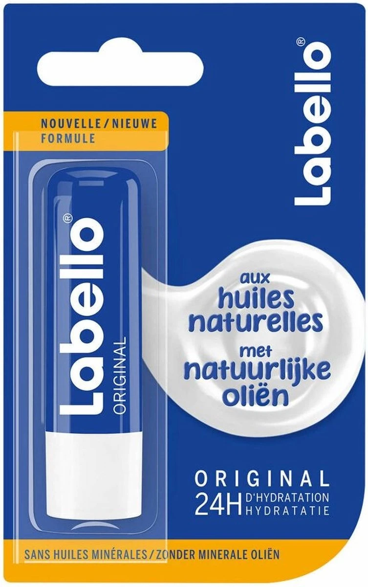 Labello - Lippenbalsem Classic - Lipverzorging - Lipbalm - Droge Lippen - 24 Uurs Werking - Dames - Meisjes - Kunststof - Blauw 1 Labello - Lippenbalsem Classic - Lipverzorging - Lipbalm - Droge Lippen - 24 Uurs Werking - Dames - Meisjes - Kunststof - Blauw