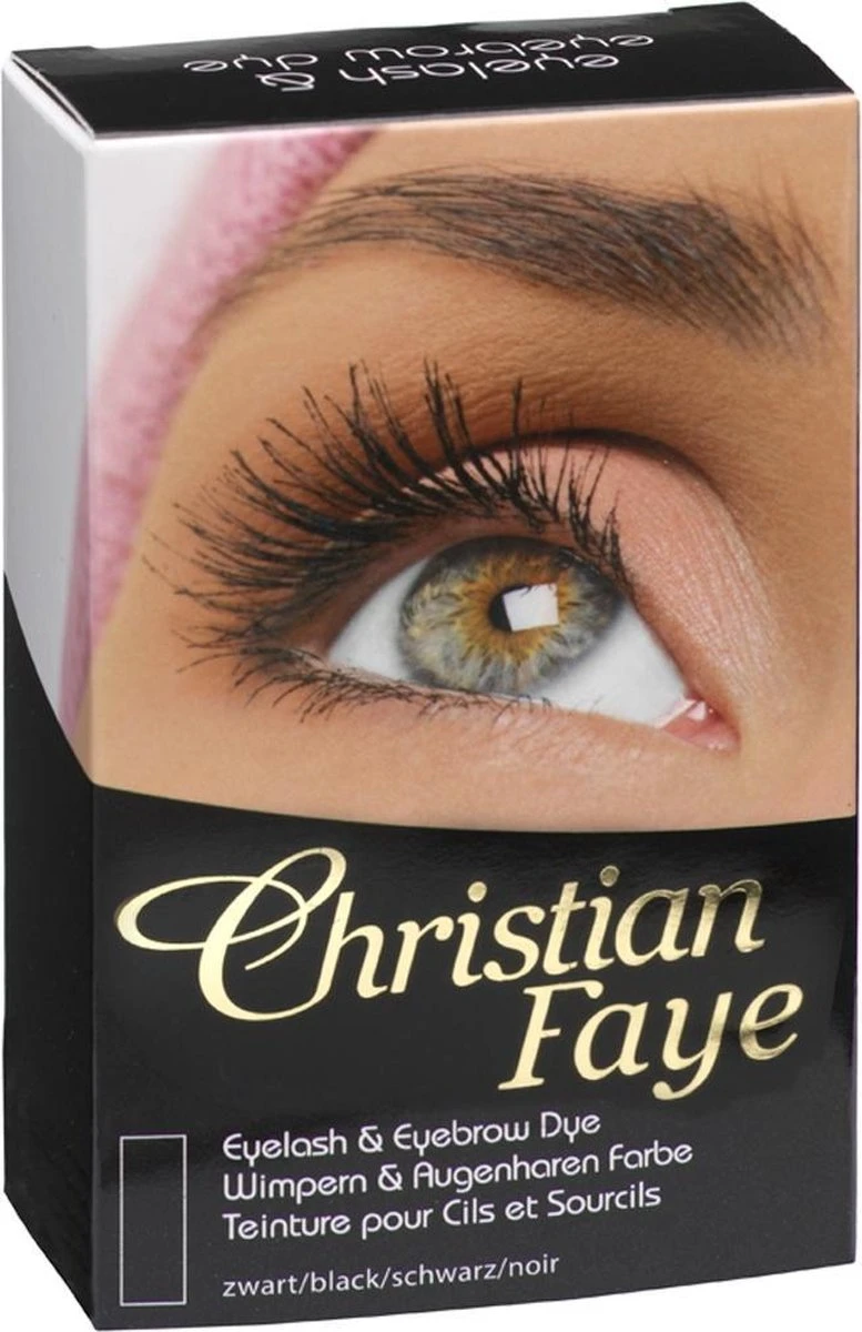 Christian Faye Wimper En Wenkbrauwverfkit - Black - Afbeelding 2