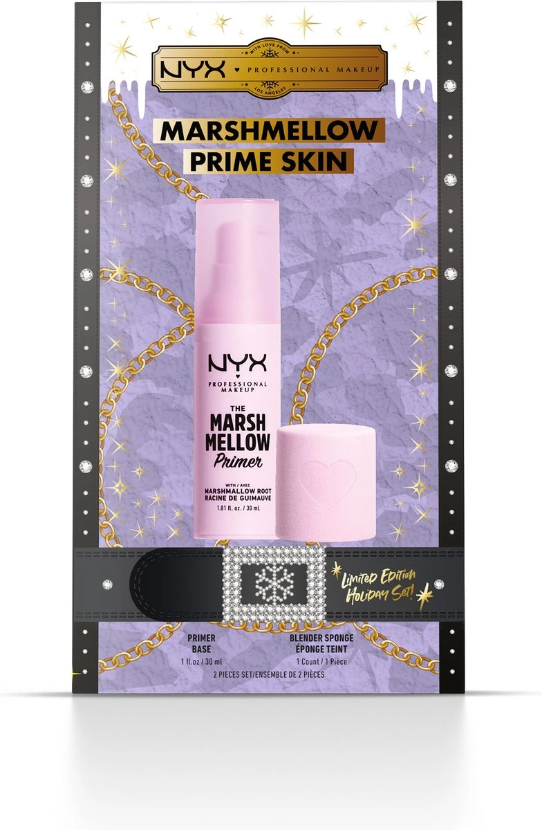 NYX Professional Makeup - Holidays 2022 Mrs Claus - Marshmellow Primer Giftset - Primer & Sponsje - Afbeelding 2