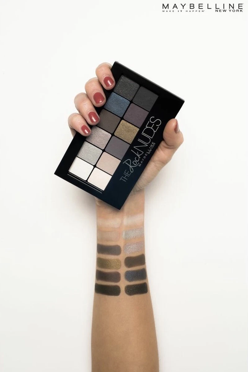 Maybelline The Rock Nudes Oogschaduwpallet- 12 Rock Nudes Blauw Tinten - Afbeelding 3
