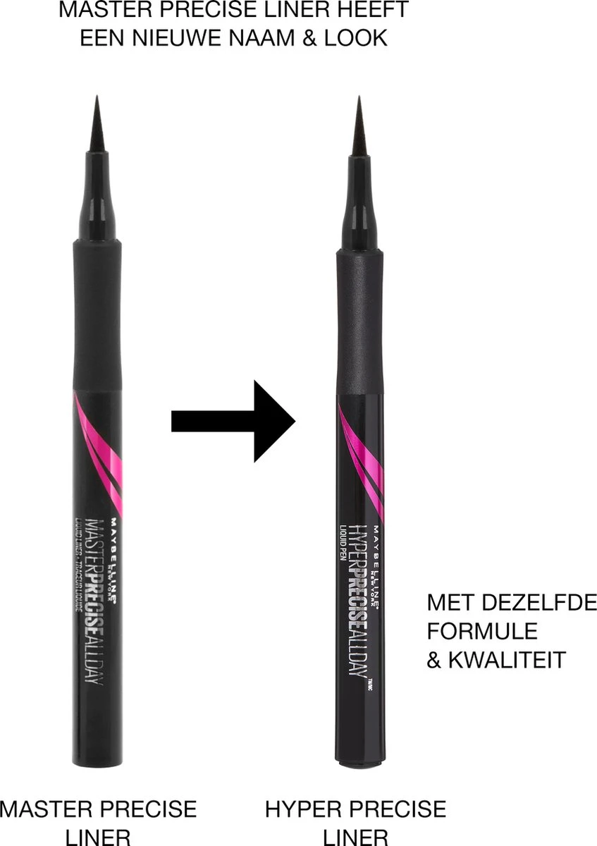 Maybelline Hyper Precise All Day Liquid Eyeliner - Zwart 5 Maybelline Hyper Precise All Day Liquid Eyeliner - Zwart - Afbeelding 5