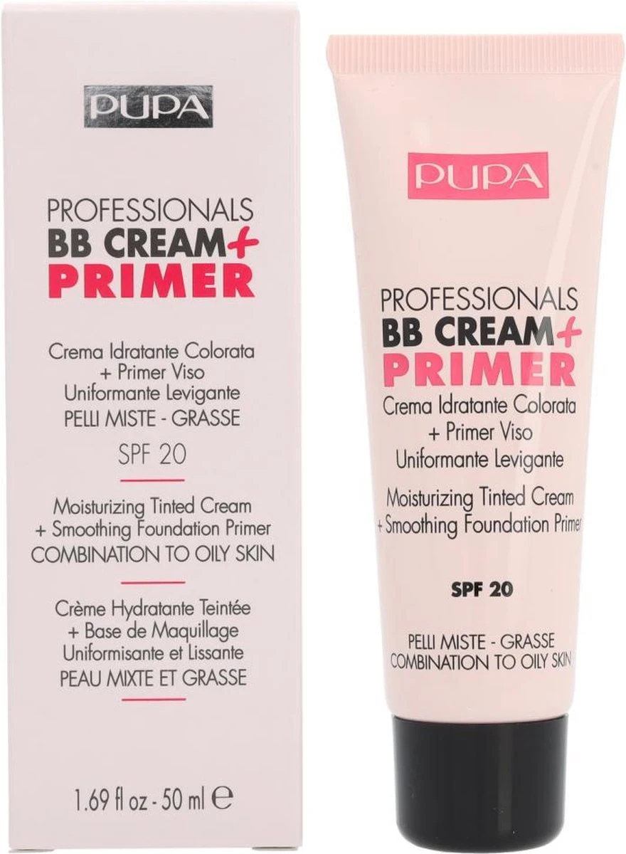 Pupa Milano BB Cream + Primer For Combination To Oily Skin - 001 Nude - Afbeelding 5