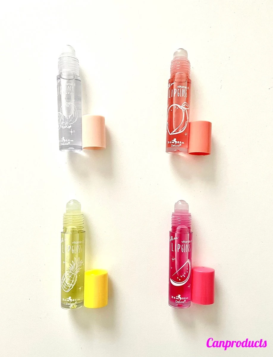 Lipgloss Fruit - Italia Deluxe - Vitamine E - Roll On - Per Stuk 2 Lipgloss Fruit - Italia Deluxe - Vitamine E - Roll On - Per Stuk - Afbeelding 2