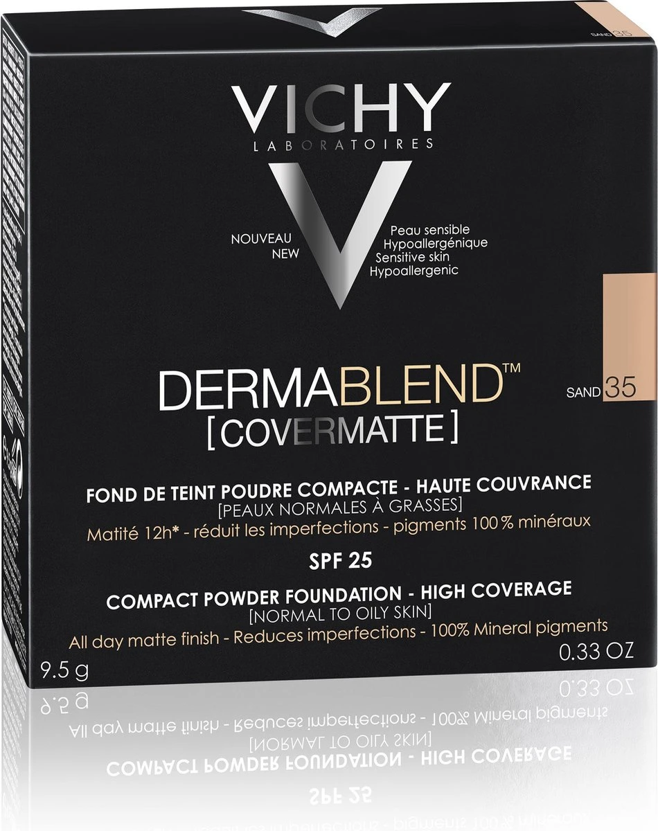 Vichy Dermablend Covermatte Gezichtspoeder 35 - 9,5G - Hoge Dekking 2 Vichy Dermablend Covermatte Gezichtspoeder 35 - 9,5G - Hoge Dekking - Afbeelding 2