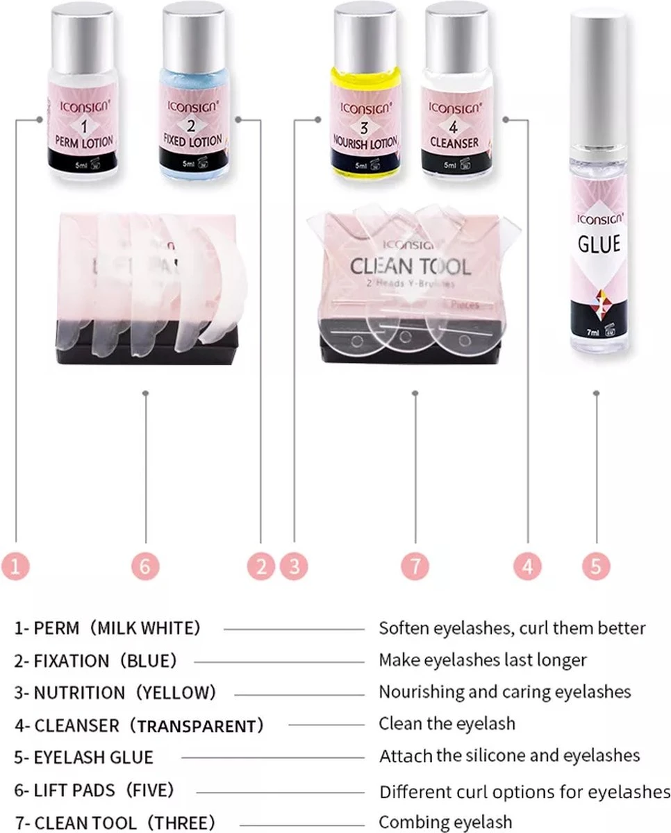 ICONSIGN - Lash Lift - Eye Perming Kit- Nepwimpersm - Wimperserums - Wimpers - Nepwimpers - Afbeelding 9